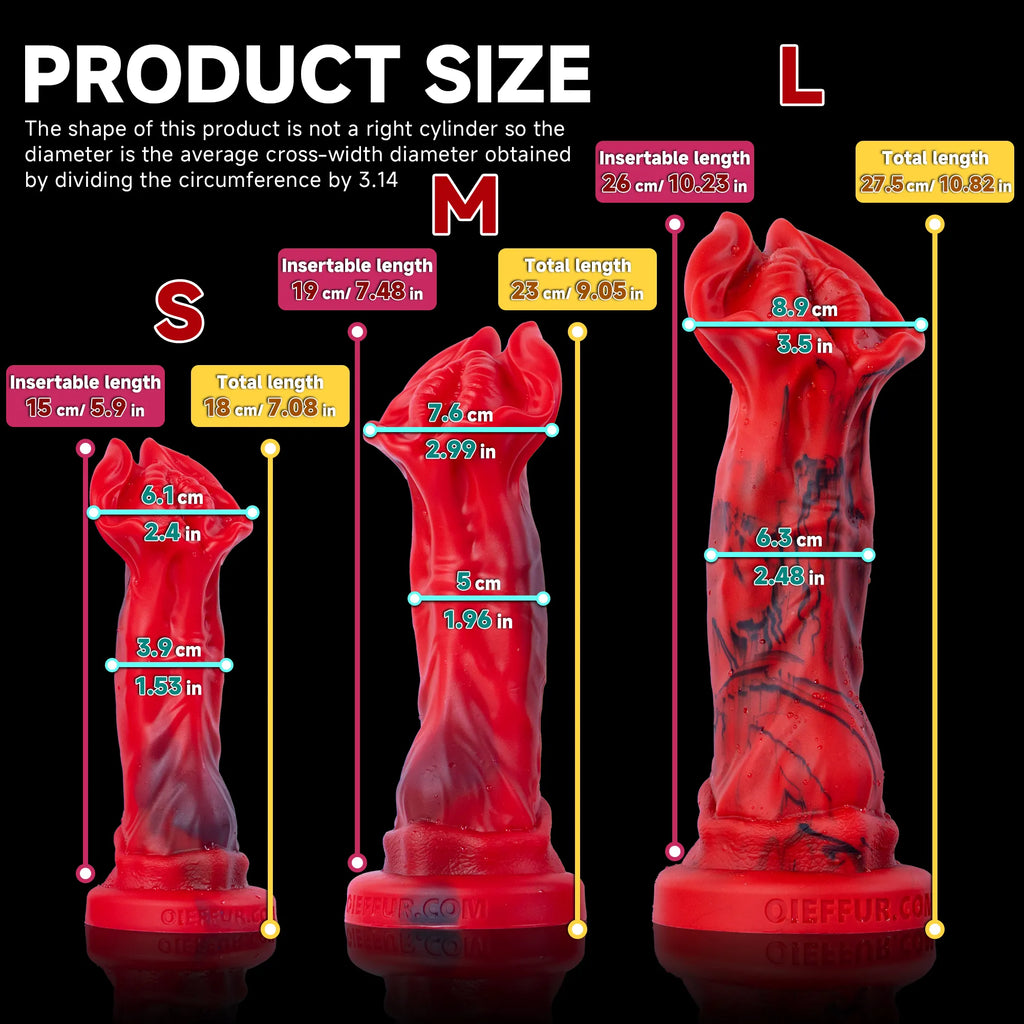 Red Rock Turtle fantasy dildo by Oieffur, made of high-quality silicone, featuring a vibrant red dragon design with detailed textures.