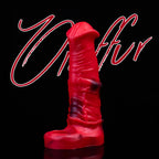 Oieffur male silicone penis sleeve, a girth and length extender, showing a close-up of the flexible, skin-toned sheath.