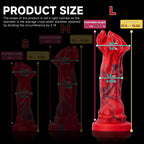 Red Rock Turtle Red Dragon dildo by Oieffur, high-quality silicone fantasy dildo with detailed turtle and dragon design.