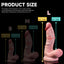 Realistic Vivid Dildo by Oieffur featuring a thick design, large head, and gentle curve for a lifelike appearance.