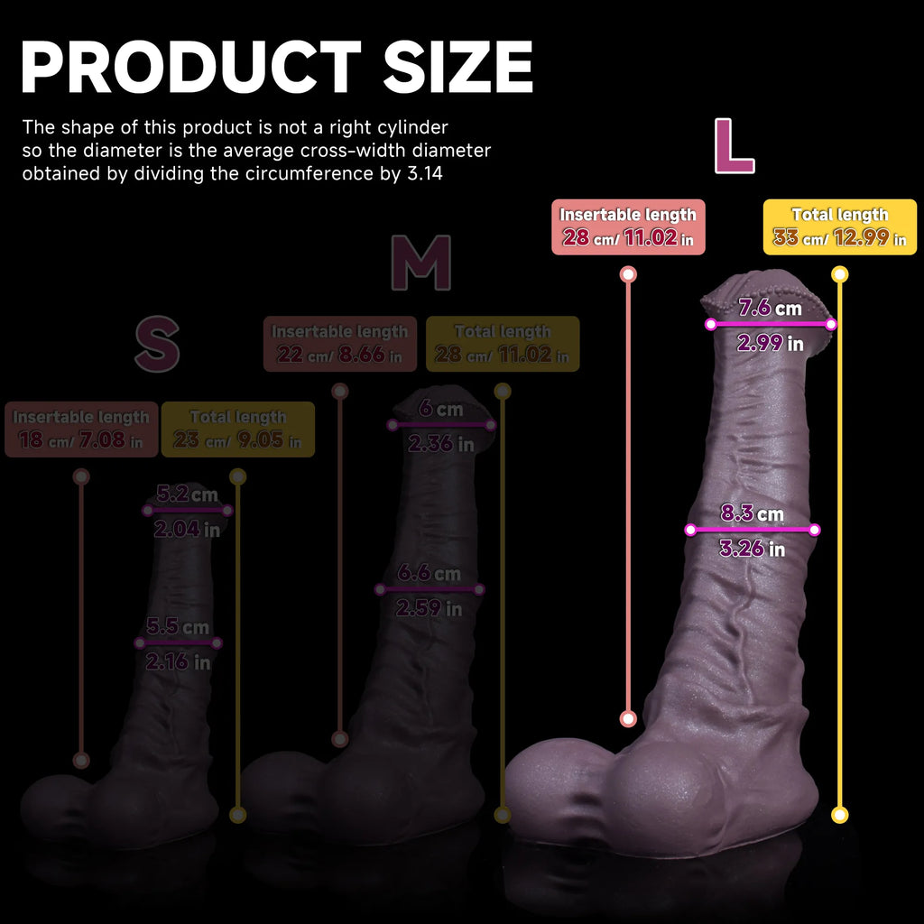 Realistic Centaur Horse dildo made of safe platinum silicone with detailed texture, designed for fantasy pleasure.