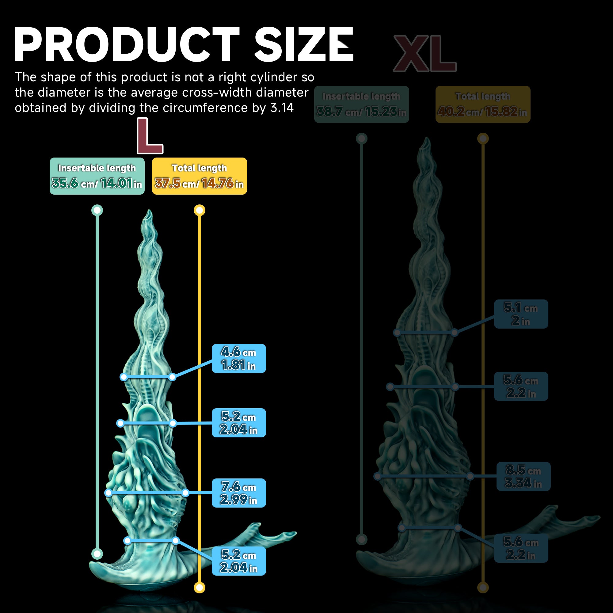 Oieffur Winding Fantasy Dildo with textured beads for pleasure, featuring a spiral design and realistic details.