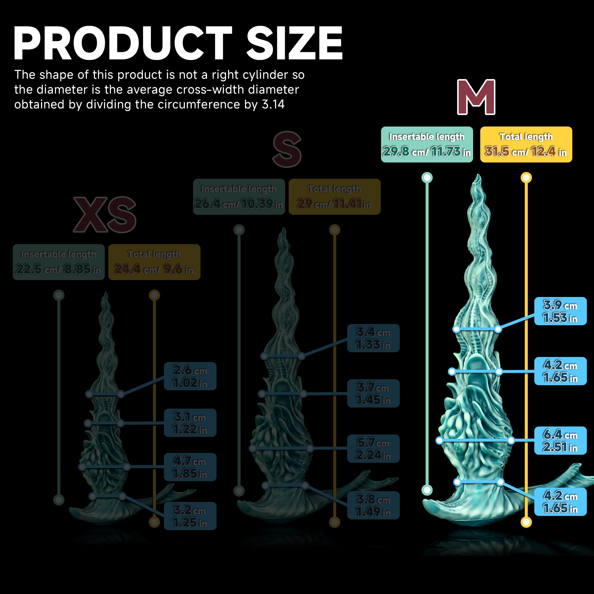 Oieffur winding fantasy dildo with textured beads for pleasure, featuring a detailed, colorful design for intimate use.