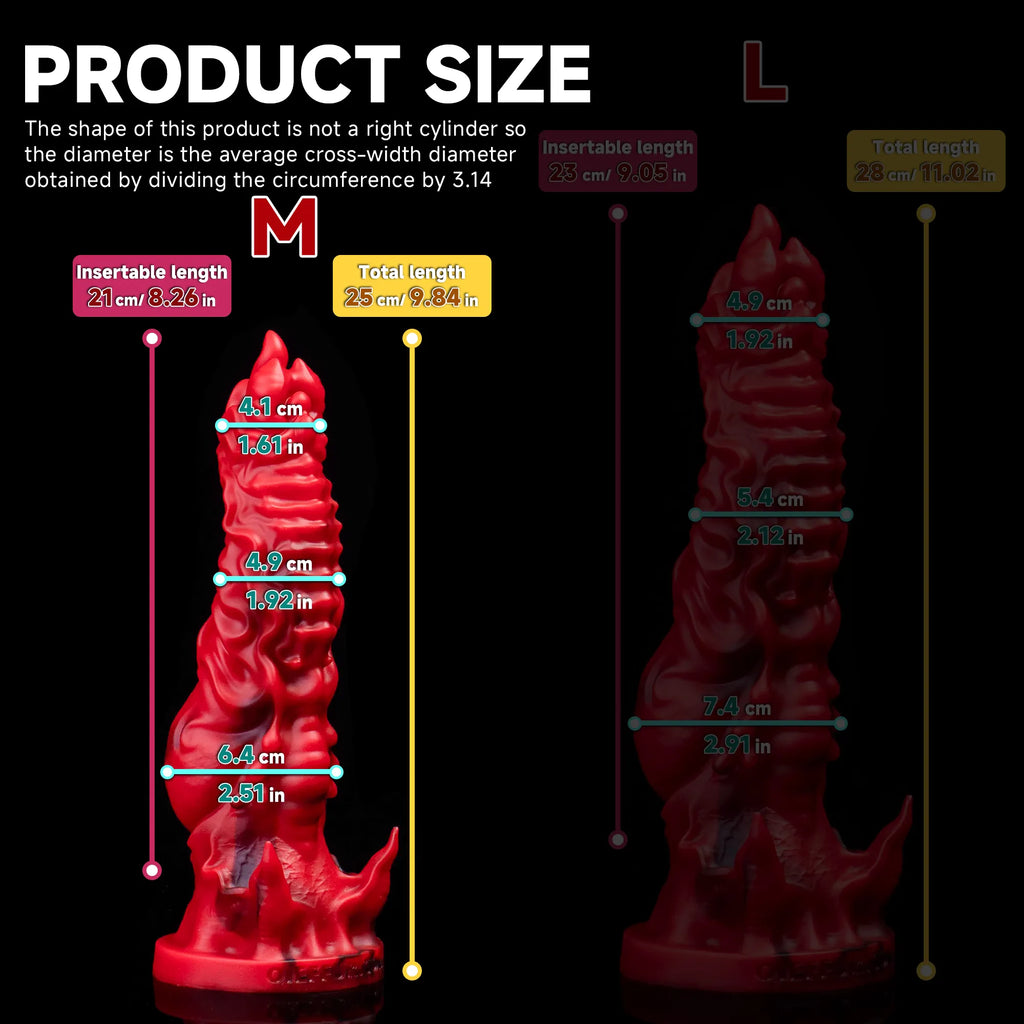 Oieffur fantasy silicone dragon dildo with scales, tentacles, and suction cup, detailed textured design and vibrant colors.