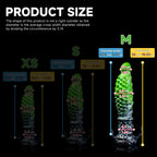 Black "Abyss" Spiked Dildo from Oieffur, a platinum silicone fantasy dildo with a textured, spiked surface for intense stimulation.