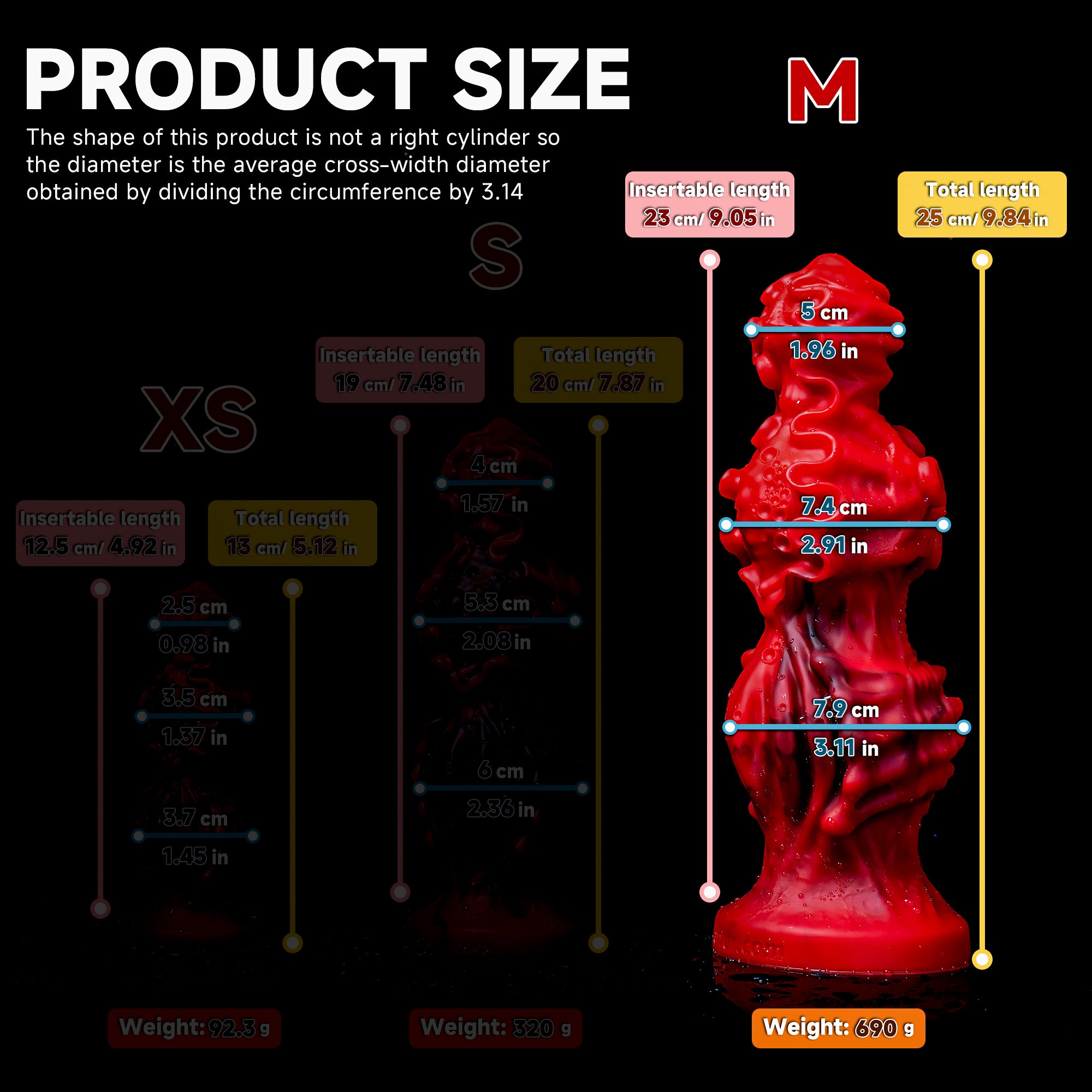 Oieffur Abyssal Depths beaded dildo made of medical grade silicone, featuring a realistic design and textured surface.