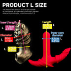 Oieffur Milking Fruit II anal plug with soft sleeve and hard core, fantasy dildo for adult pleasure, shown in close-up image