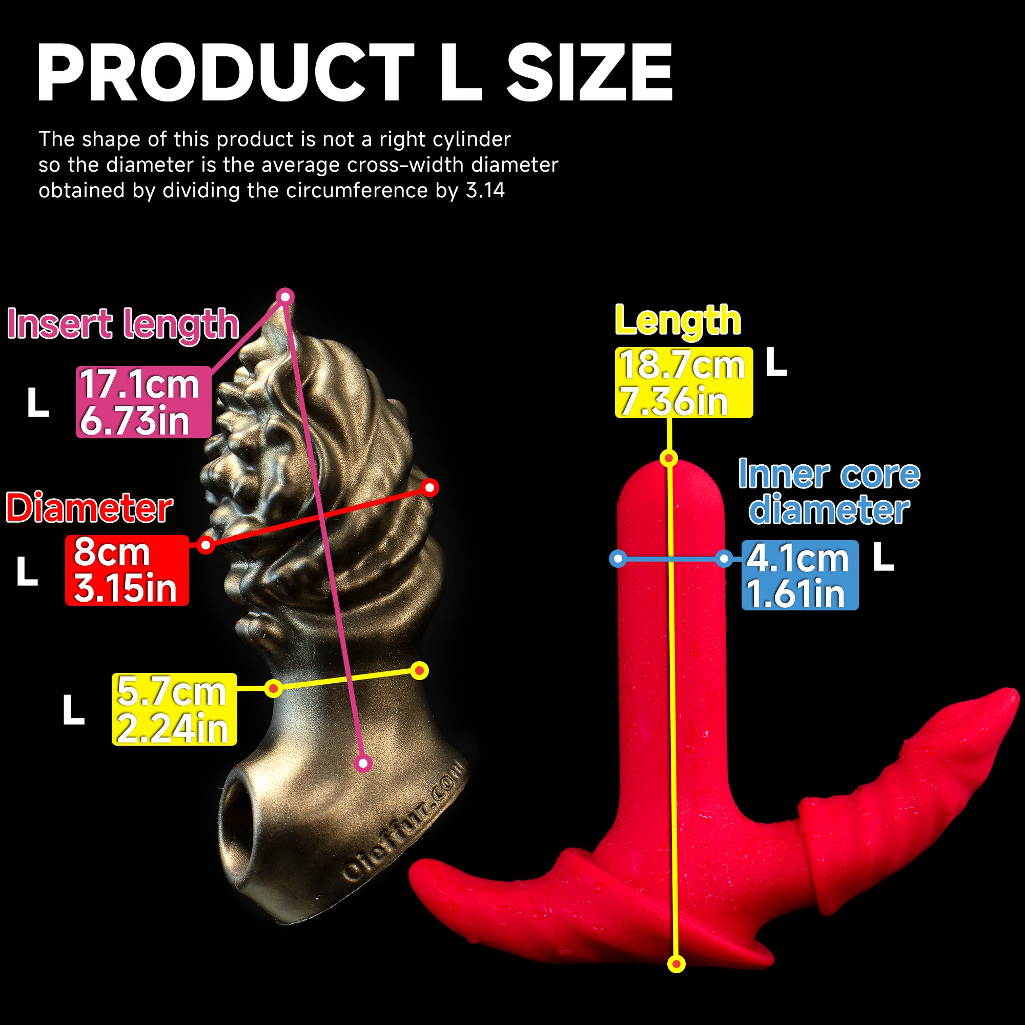 Oieffur Milking Fruit II anal plug with soft sleeve and hard core, fantasy dildo for adult pleasure, shown in close-up image