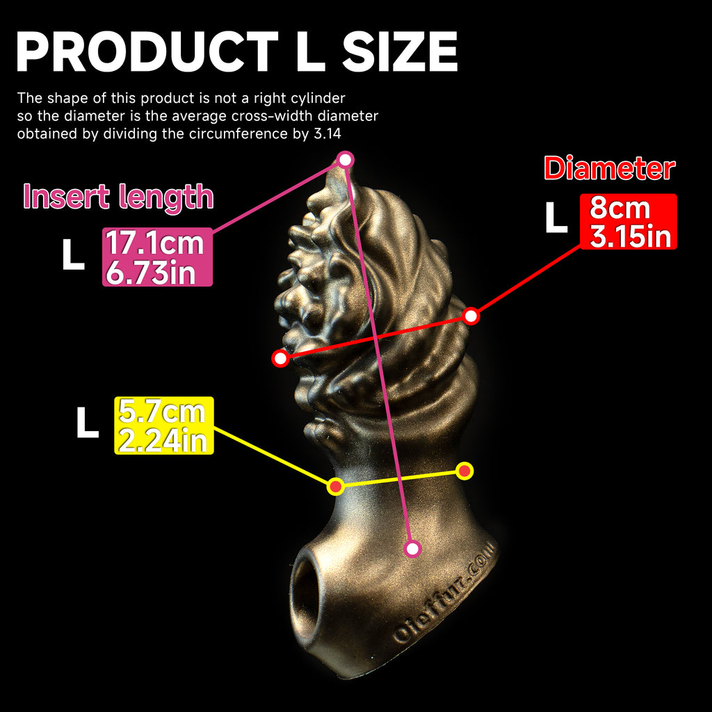 Oieffur Milking Fruit II Anal Plug with soft sleeve and hard core, fantasy dildo designed for stimulation and comfort.