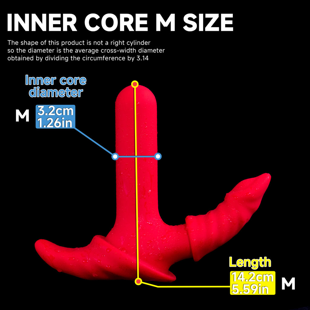 Oieffur Milking Fruit II anal plug with soft sleeve and hard core, fantasy dildo for enhanced pleasure, shown in the image.