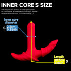 Oieffur Milking Fruit II anal dildo with soft sleeve and hard core, fantasy dildo designed for enhanced pleasure.