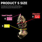 Oieffur Milking Fruit II anal plug with soft sleeve and hard core, detailed fantasy dildo design, close-up view.