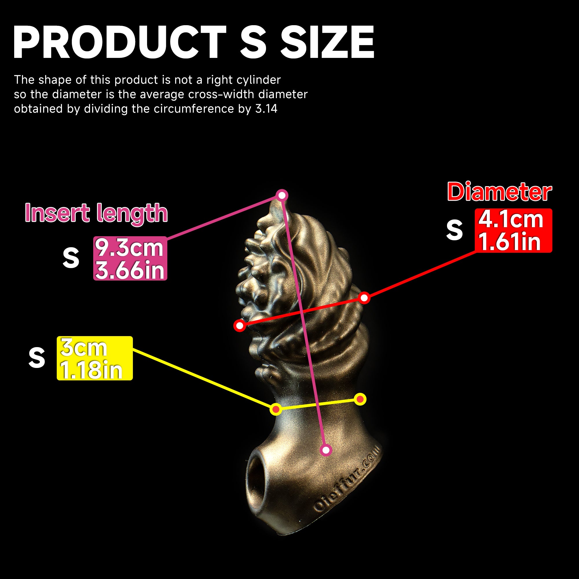 Oieffur Milking Fruit II anal plug with soft sleeve and hard core, detailed fantasy dildo design, close-up view.