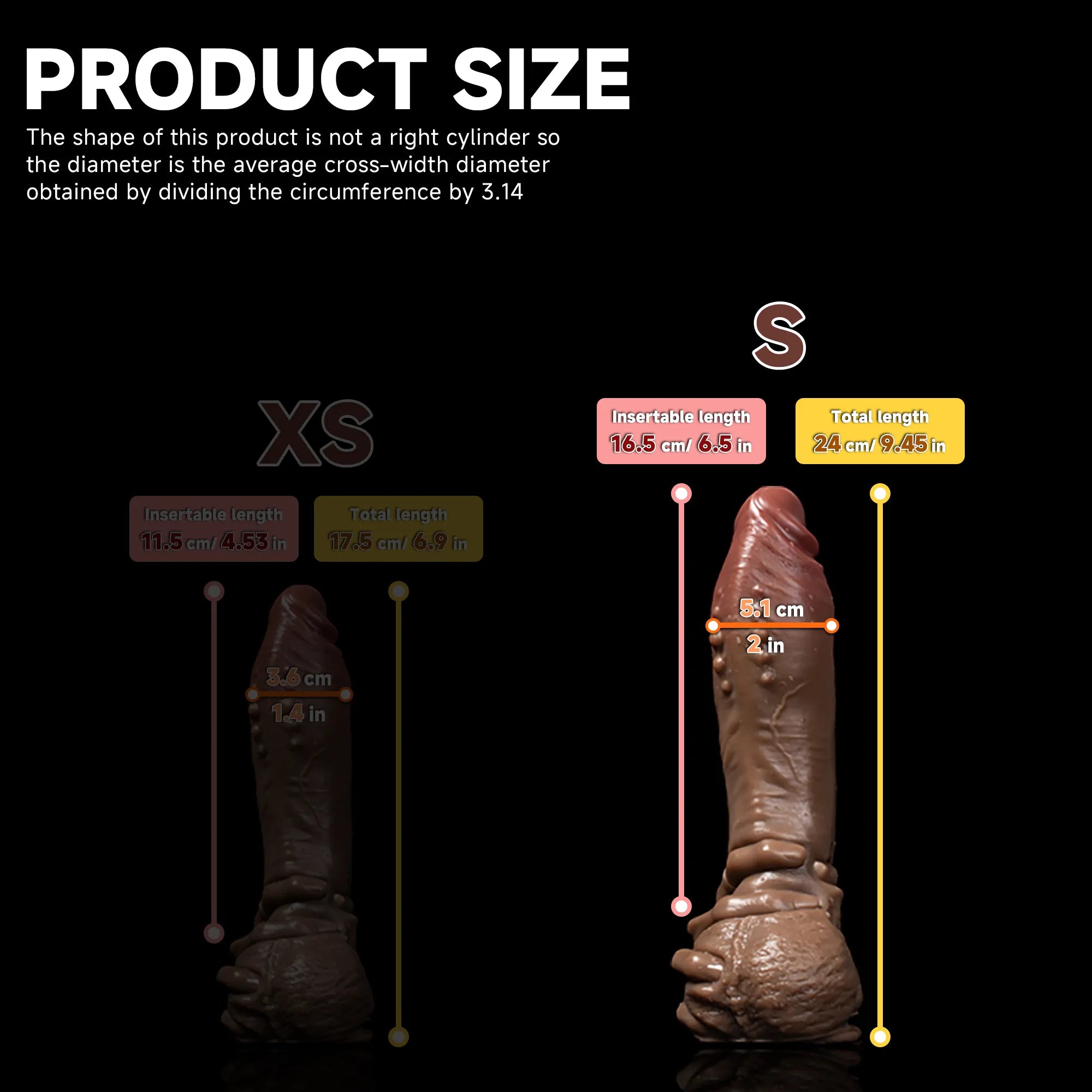 Realistic dual-layer silicone dildo from Oieffur's Hot Surge Fantasy collection, featuring detailed texture and lifelike design.