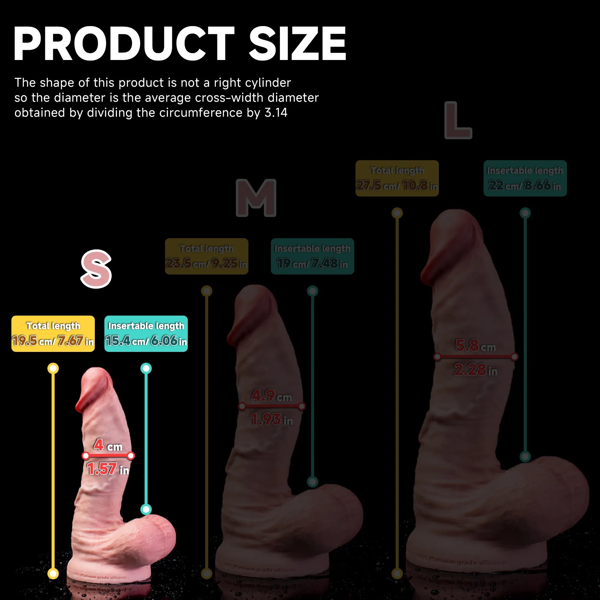 Vivid Realistic Dildo – Thick with Big Head and Gentle Curve