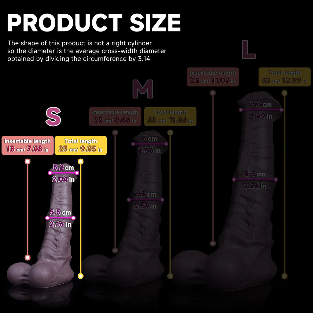Realistic Centaur Horse dildo made of safe platinum silicone with detailed texture, designed for fantasy pleasure.