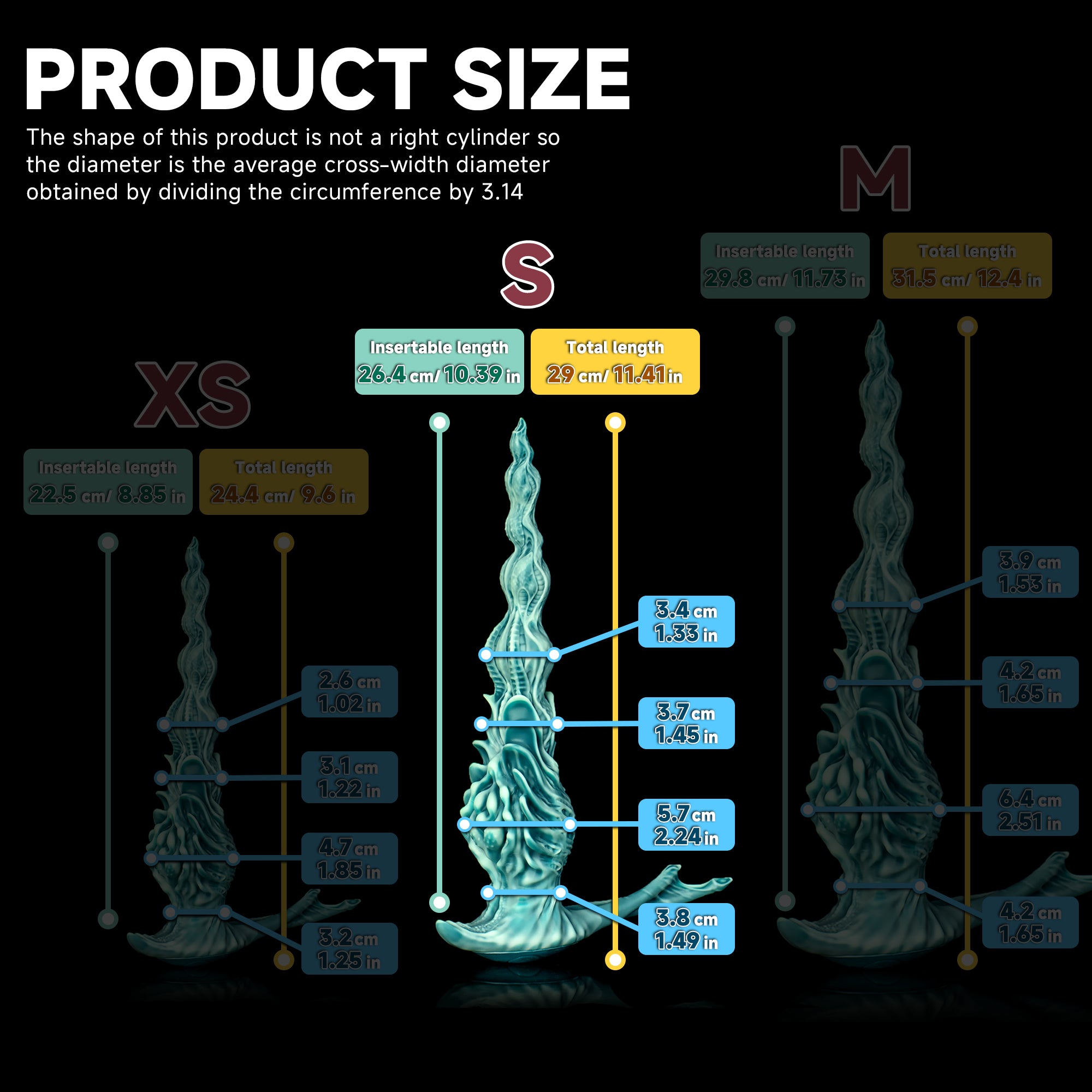 Oieffur Winding Fantasy Dildo with textured beads for pleasure, featuring a detailed, curving design and realistic surface.