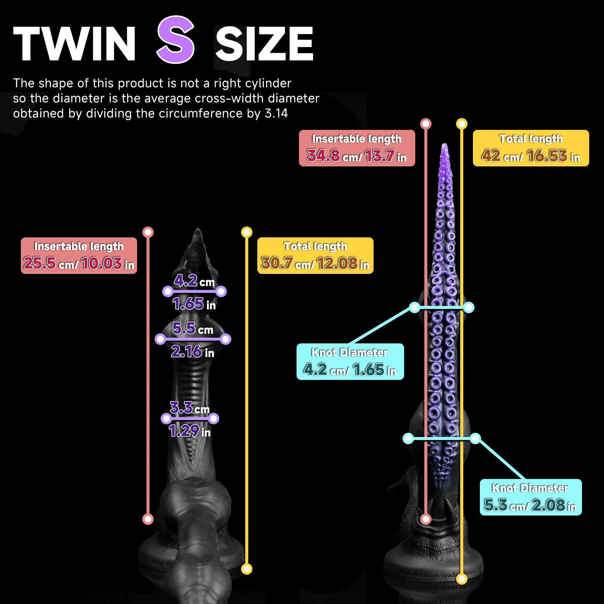 Twin Fantasy Double Ended Dildo -Alien Tentacle Design