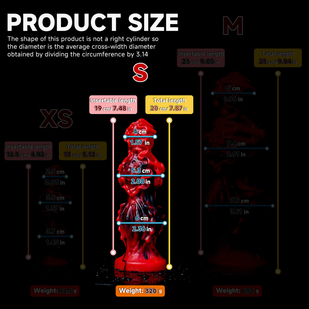 Oieffur Abyssal Depths beaded dildo made of medical-grade silicone, featuring a textured design for enhanced pleasure.