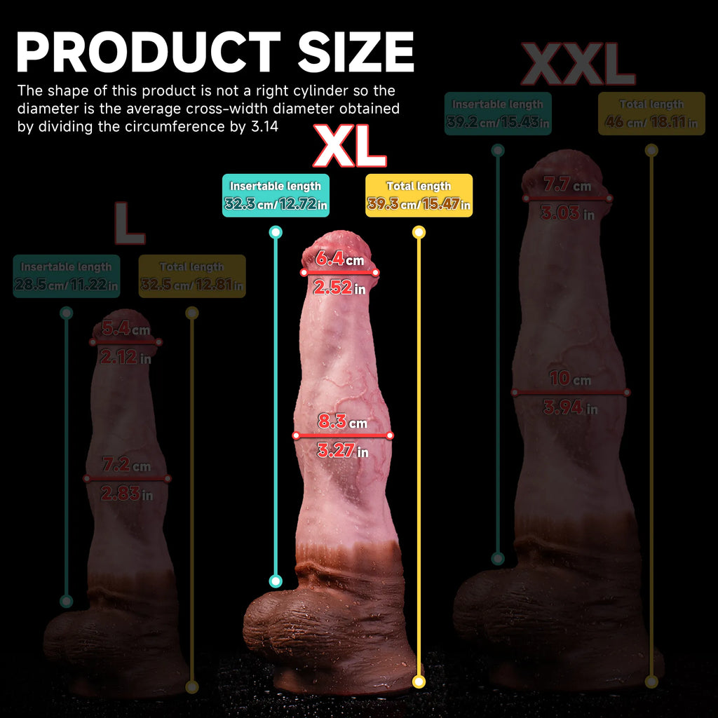 Realistic XL Strong Bow Horse Dildo by Oieffur with detailed, lifelike features and multiple size options.