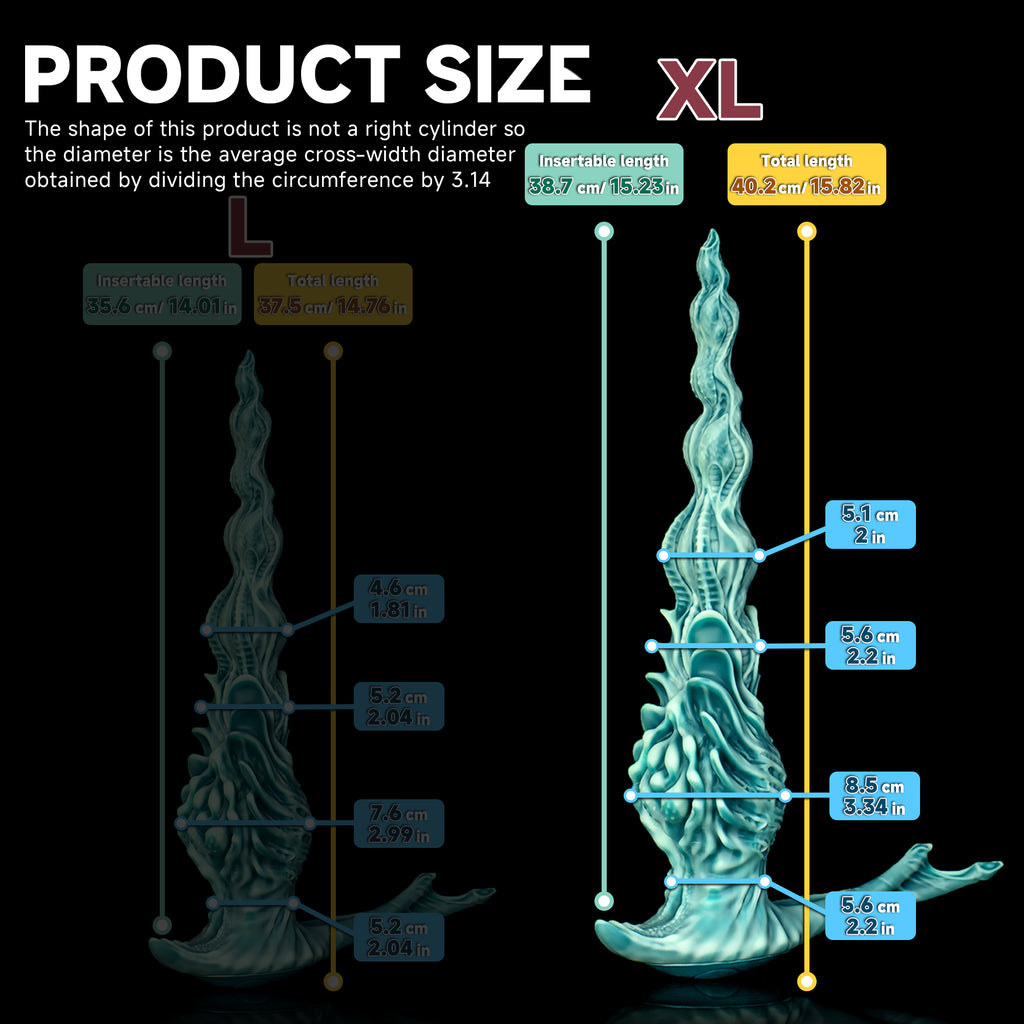 Oieffur Winding Fantasy Dildo with textured beads for pleasure, featuring detailed design and realistic shape for intimate use