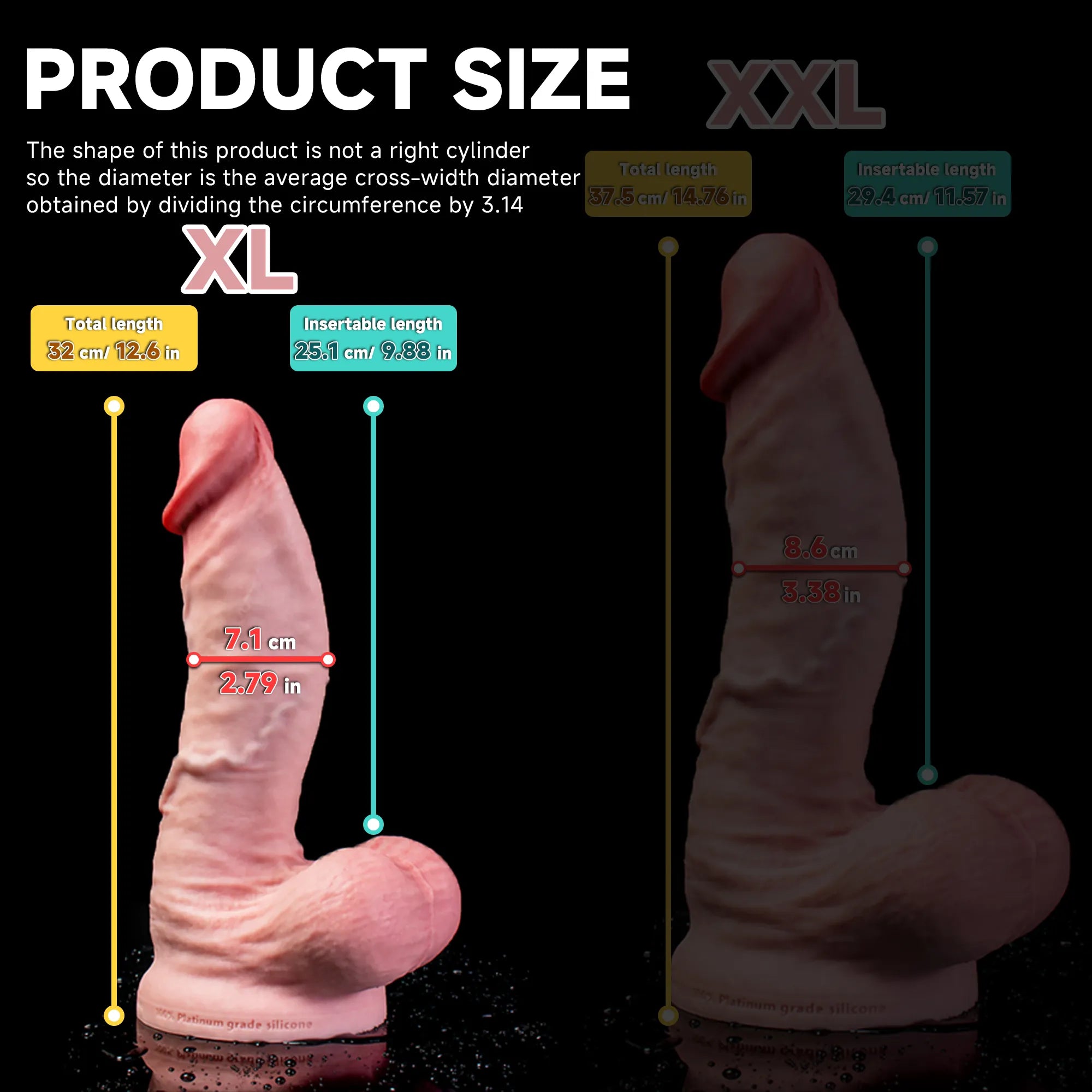 Realistic Vivid Dildo by Oieffur featuring a thick design, large head, and gentle curve for enhanced pleasure.