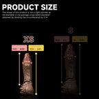 Realistic dual-layer Hot Surge Fantasy dildo by Oieffur, featuring lifelike texture and detailed design for adult pleasure.