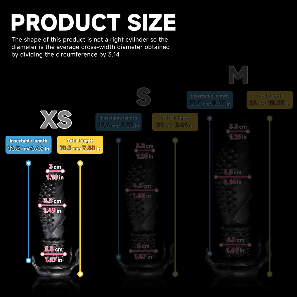 Black platinum silicone Abyss spiked dildo from Oieffur's fantasy dildo collection, featuring a textured, detailed design.