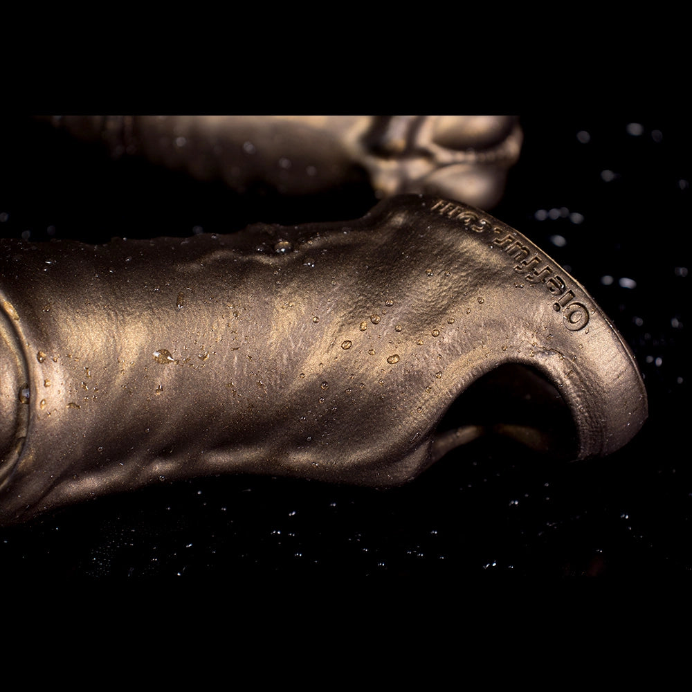 Oieffur Warhorse flexible penis sleeve extender with girth enhancement and cock ring, made of soft, stretchy material for comfort and support.