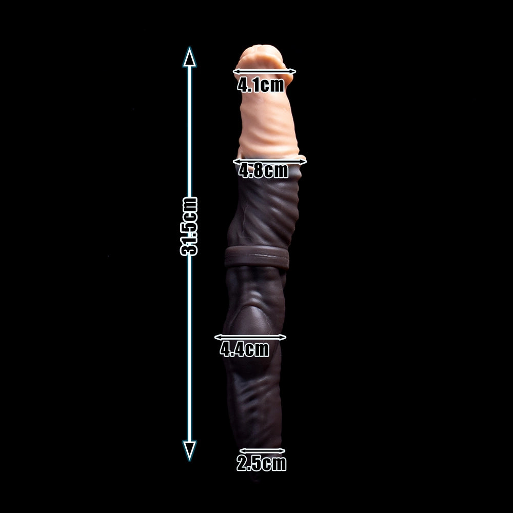 12.4in| The "Dual Rhythm" double dildo is your gateway to untamed ecstasy