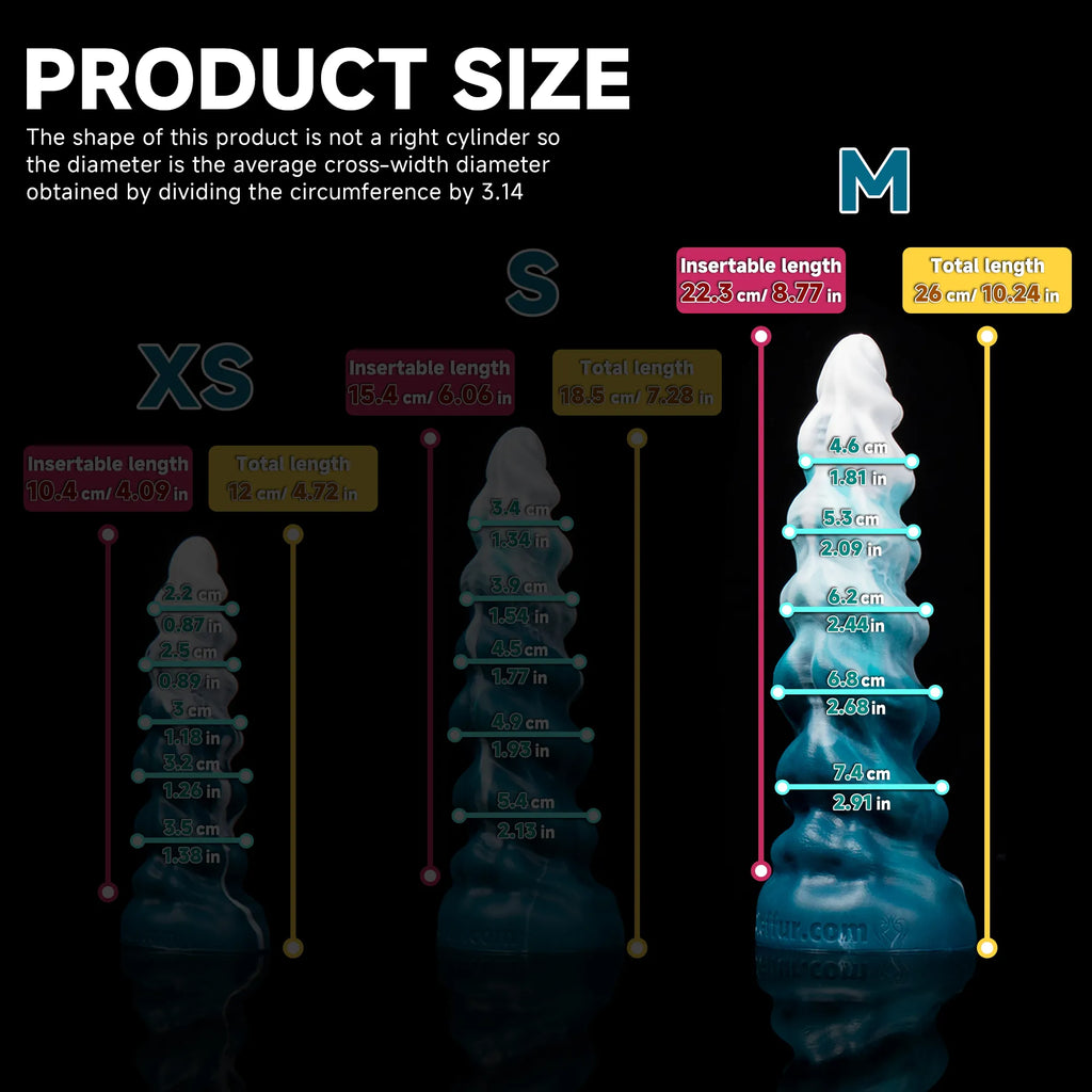 Oieffur Thick Conqueror Platinum silicone dildo with tapered design, fantasy dildo for adult pleasure, shown in image.