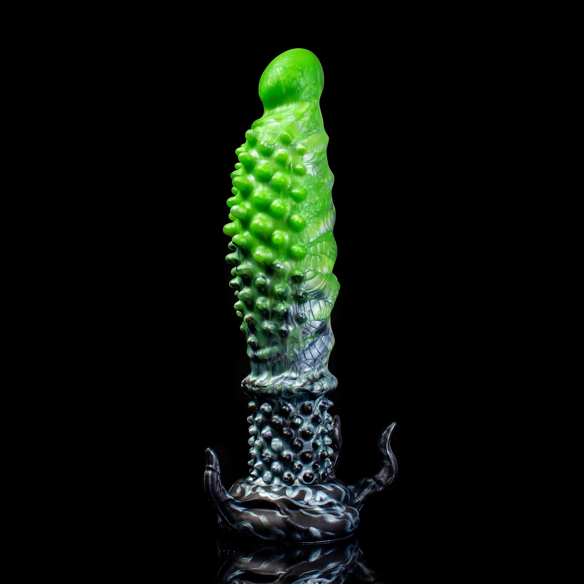 "Abyss" Spiked Dildo | Black Monster Dildo | Platinum Silicone - Oieffur