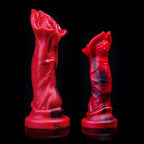 Red Rock Turtle Red Dragon dildo from Oieffur, high-quality silicone fantasy dildo with detailed turtle and dragon design.