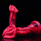 Red Rock Turtle Red Dragon dildo from Oieffur, high-quality silicone fantasy sex toy with detailed dragon design.