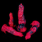 Oieffur fantasy dragon dildo made of silicone with scales, tentacles, and suction cup for versatile adult pleasure.