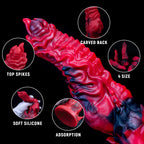 Oieffur Dragon Fantasy Silicone Dildo with scales, tentacles, and suction cup for versatile adult pleasure.