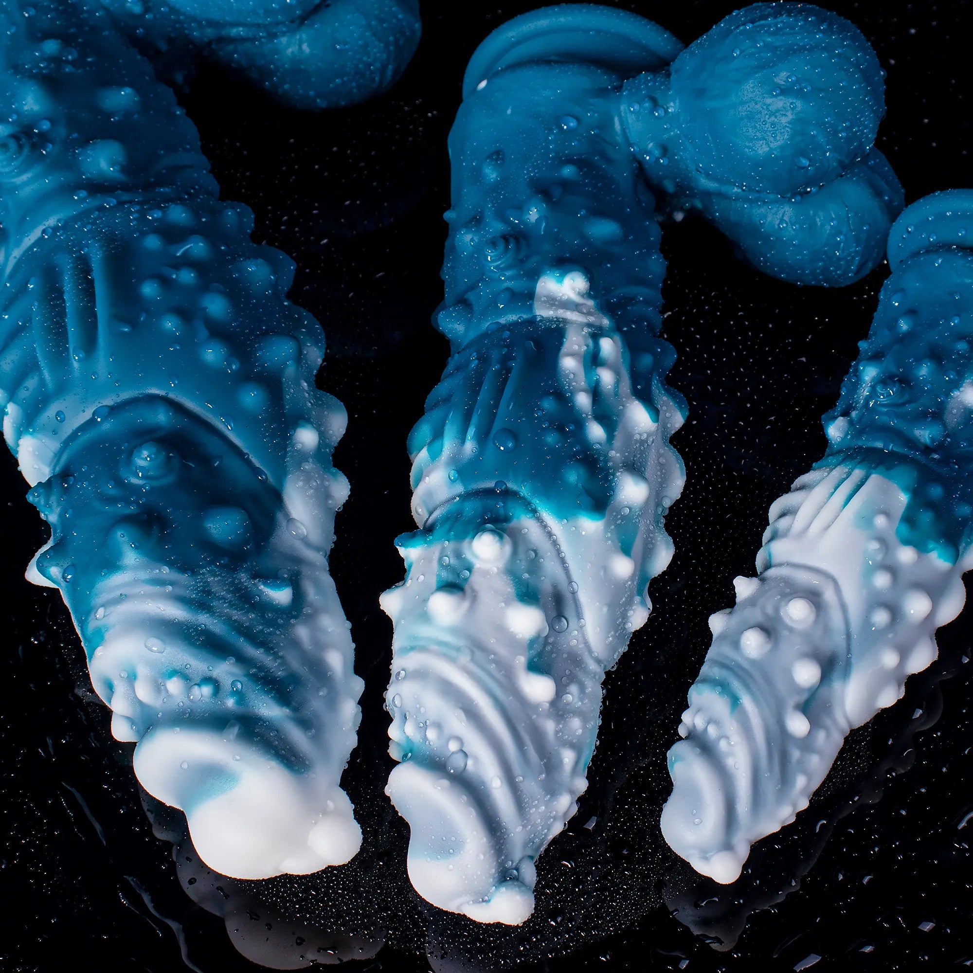 Oieffur Koopa Silicone Monster Dildo with suction cup, various sizes, featuring vibrant monster design and smooth silicone texture.