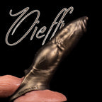 Realistic canine penis sleeve by Oieffur, platinum silicone extender designed as a dog penis sheath for comfort and enhancement.