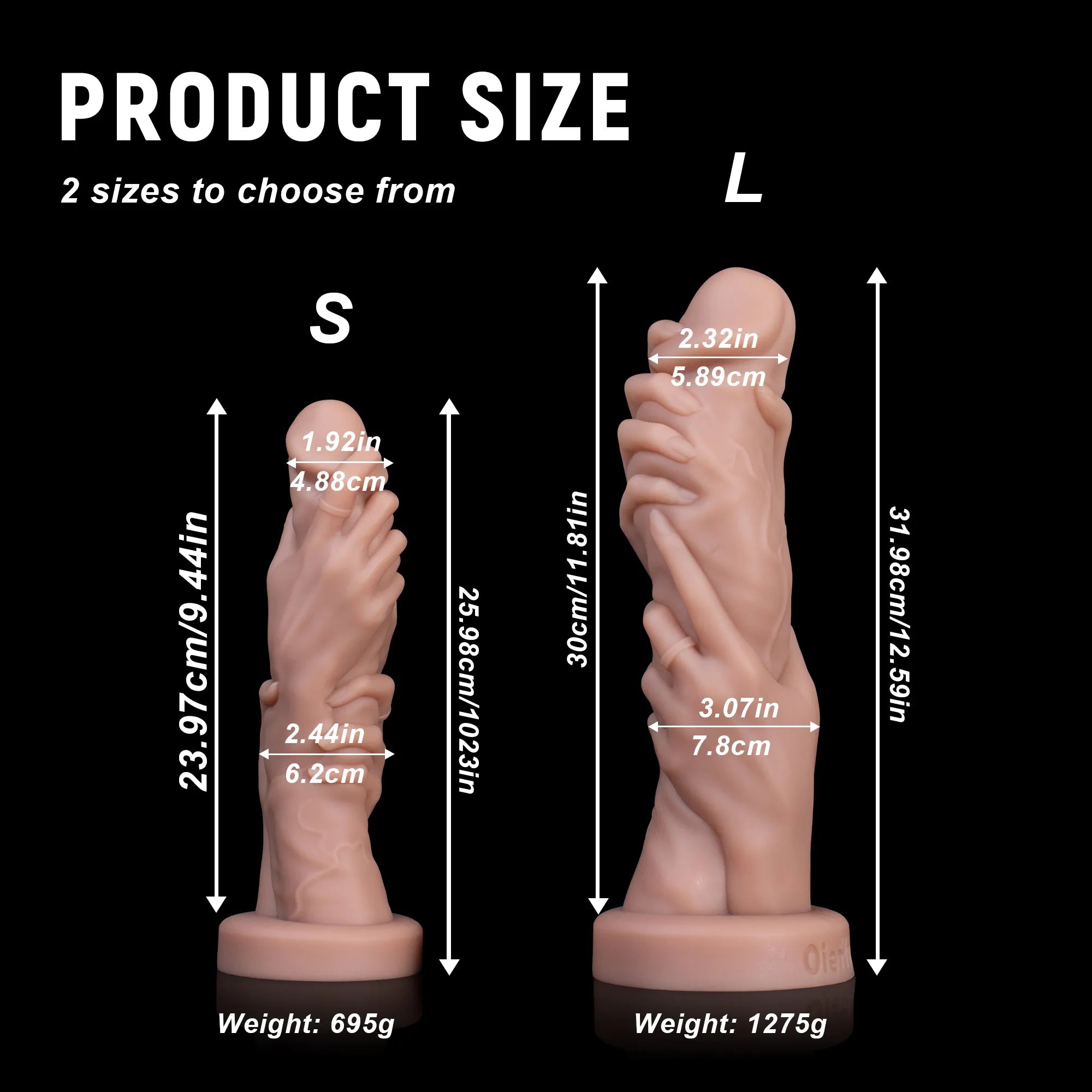 Handheld Rooster Realistic Dildo - Platinum Silicone, Unique Hand-Grip Design - Oieffur