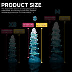 Oieffur Thick Conqueror Platinum silicone dildo with tapered design, fantasy dildo for realistic sensation and pleasure.